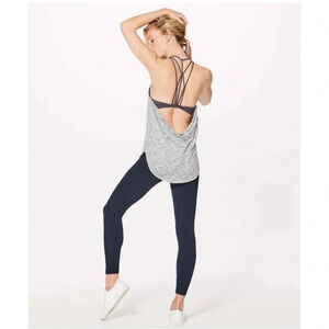 LULULEMON Tiger Space Dye Black White Dark Carbon Raise The Barre Tank Top sz 6